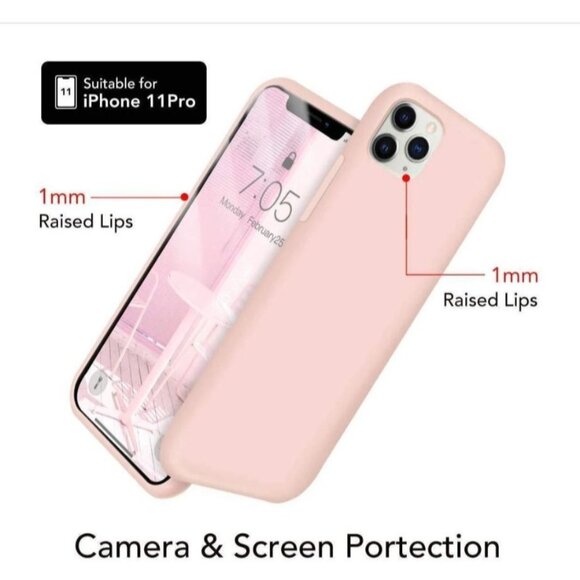Icesword iPhone 11 Pro Max Premium Silicone Case Pink Anti Scratch Shockproof - Picture 7 of 9